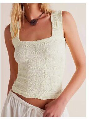 Free People FP Intimately Love Letter Cami, Ivory | Size M/L